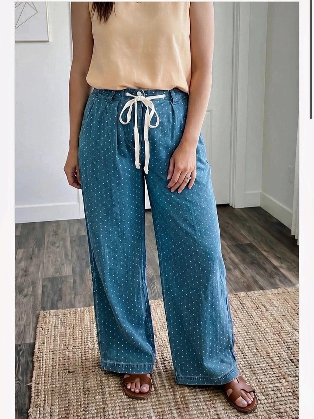 Wide Leg Polka Dot Pants (Like New)